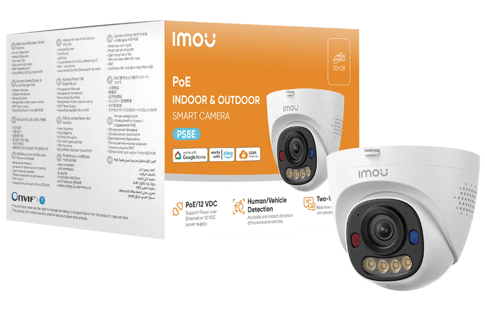 IPC-PS8EN-5V0 CAMARA DOMO IP POE 5MP 2.8MM MIC BIDIRECIONAL FULLCOLOR ADVERTIR,512GB PLASTICA IMOU2