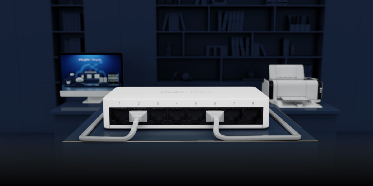 RG-ES08G-L Switch de 8 puertos, 10/100/1000 Mbps, no administrado, sin PoE 5V RUIJIE5