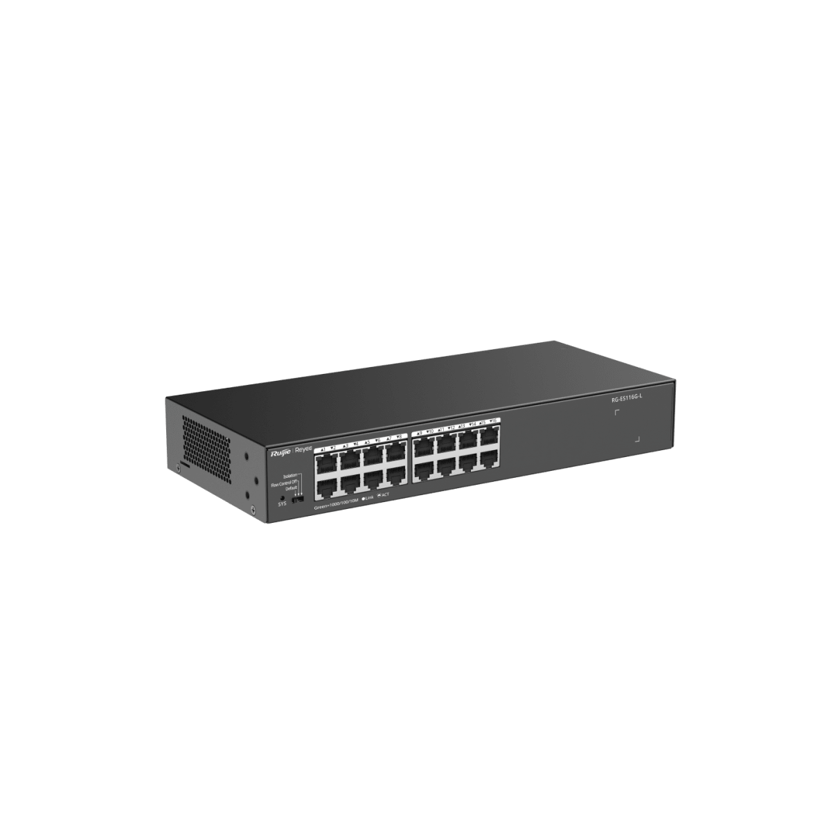 RG-ES116G-L Switch 16-Port 10/100/1000Mbps-GIGABIT,32Gbps,4Mb,APP Nube,no administrable,RUIJIE-REYEE4
