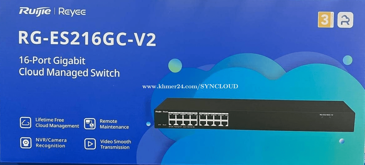 RG-ES216GC-V2 Switch inteligente Nube 16CH Ports RJ45 10/100/1000 Gigabit Base-T Ruijie 0