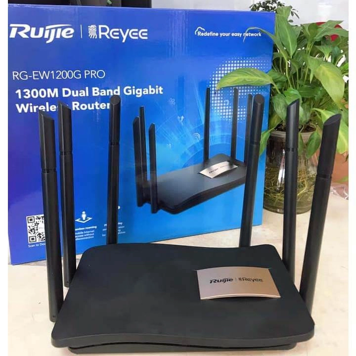 RG-EW1200G PRO Router 4CH 2.4Ghz+5Ghz 1300 Mbps Wi-Fi 5 Gigabit de doble banda RUIJIE-Reyee 0