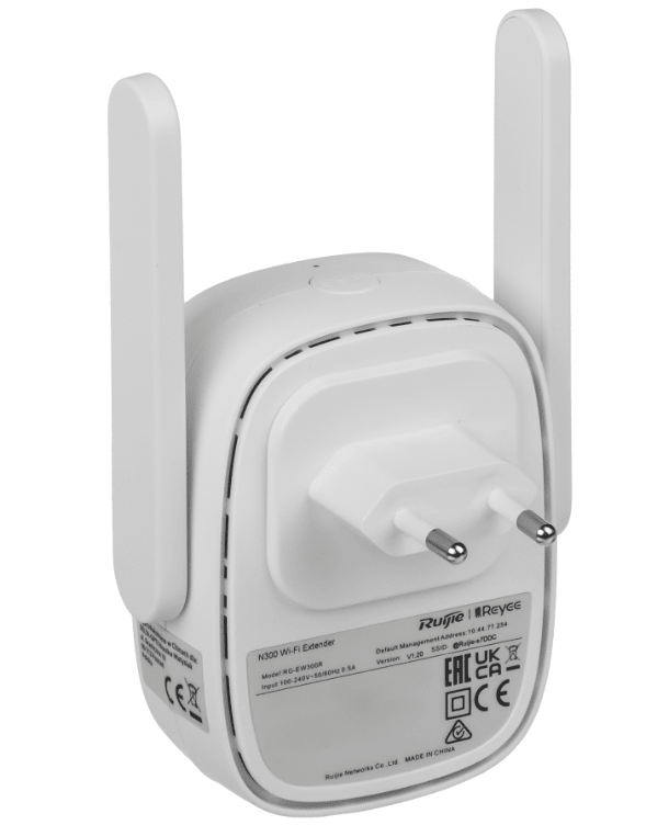 RG-EW300R EXTENSOR ROUTR REPETIDOR WIFI 2.4Ghz 300Mbps WiFi-4 ENRUTADOR INALAMBRICO INTELIGENTE 2*ANTENAS RUIJIE-Reyee3