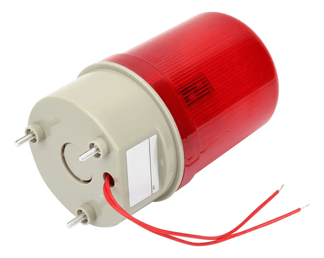Sirena Baliza Giratoria Led 12V dc 75*75*12CM COLOR Rojo 85dB 50Hz ABS-PC con Soporte2