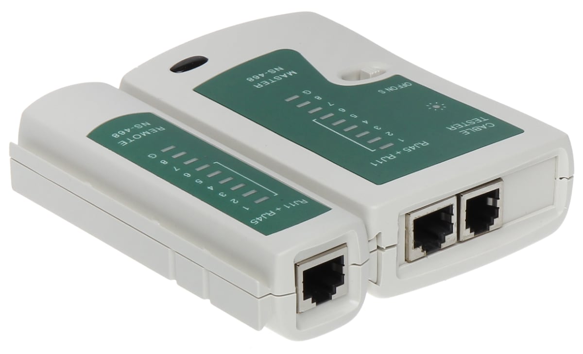 Tester Simple RJ45/RJ11 Cable RED SIN BATERIA BLANCO NSS-468A2
