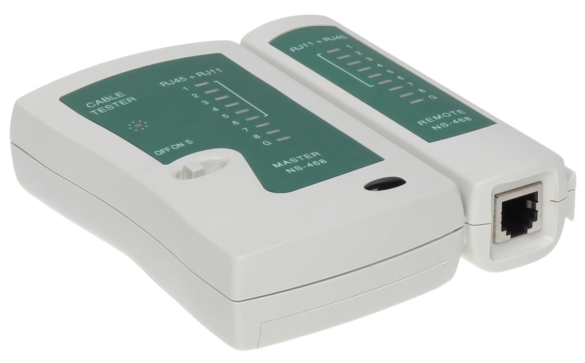 Tester Simple RJ45/RJ11 Cable RED SIN BATERIA BLANCO NSS-468A3