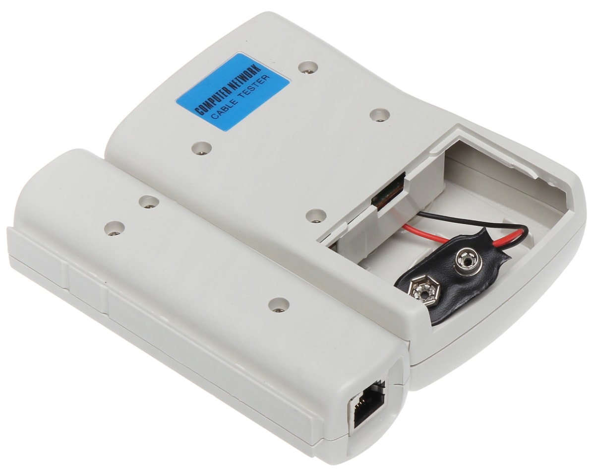 Tester Simple RJ45/RJ11 Cable RED SIN BATERIA BLANCO NSS-468A4