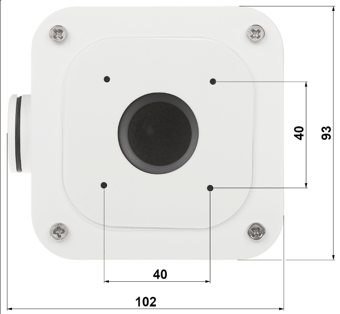 TR-JB05-A-IN Soporte Cuadrado Metal 93.0mm*100.5mm*43.1mm 0.2kg, Para Instalacion,UÑV2