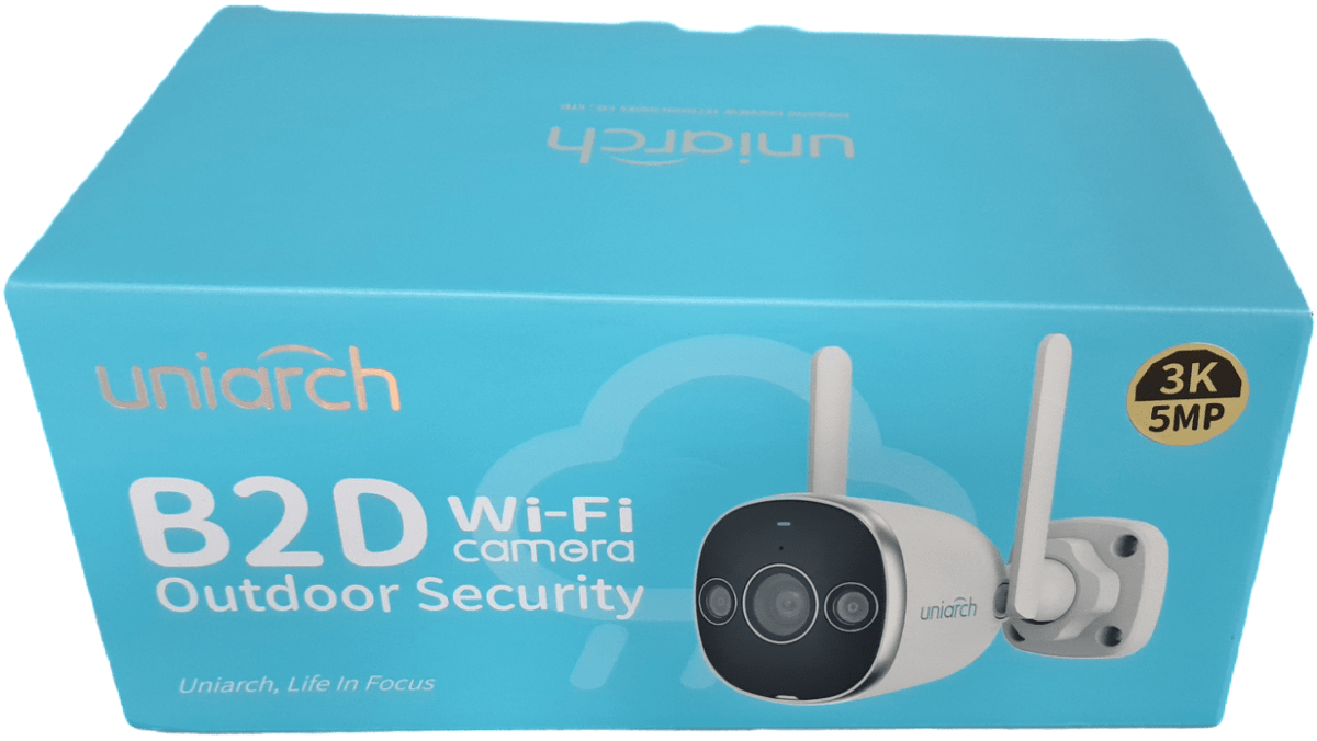 UHO-B2D-M5F3D CAMARA WIFI BALA 5MP 2.8MM INTELIGENTE COLOR IR20MT AUDIO BIDIRECIONAL128GB IP67 ONVIF UNIARCH2