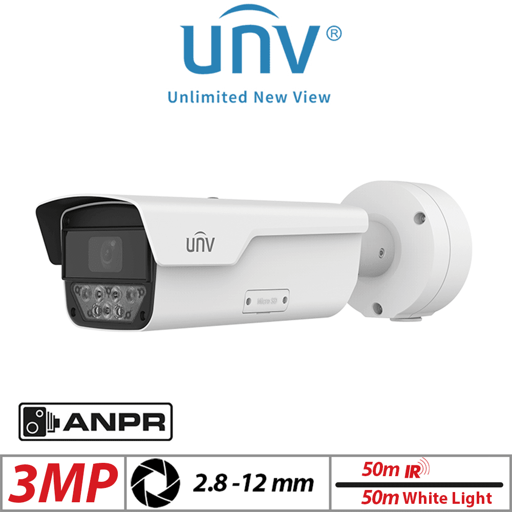 PKC2630@Z28-IR-P CAMARA BALA IP POE 3MP LENTE VARIFOCAL 2.8~12MM RECONOCIMIENTO PATENTE DE VEHICULO 256GB IP67 UÑV 0