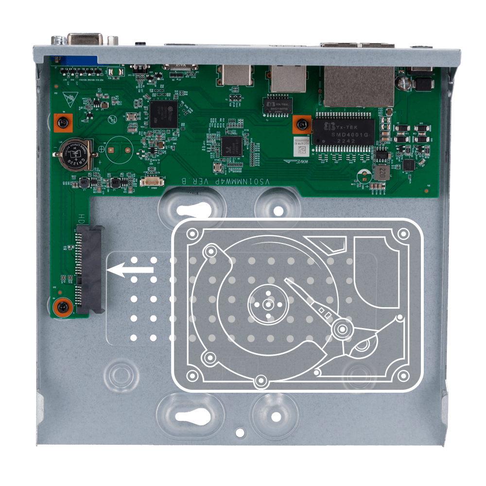 NVR-108S3-P8-ECO NVR 8CH POE 6MP HDD MAX 6TB H.265+ ONVIF Smart Intrusion Prevention UNIARCH3