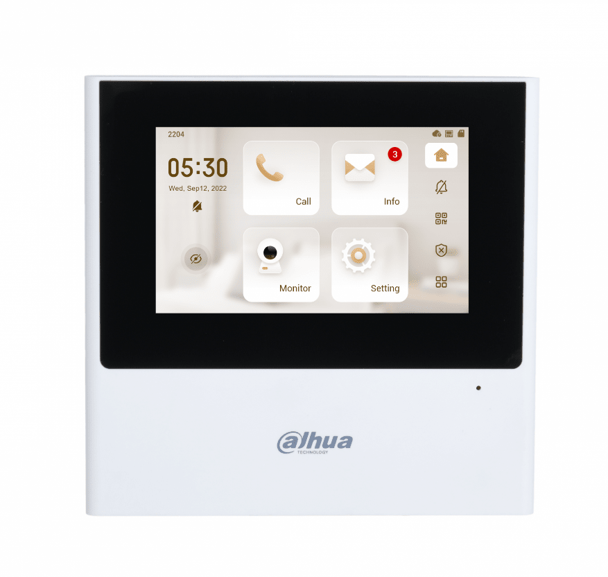 DHI-VTH2611L-WP MONITOR 4.3 PUGADA INTERIOR TOUCH WIFI IP POE COLOR:BLANCO DAHUA2