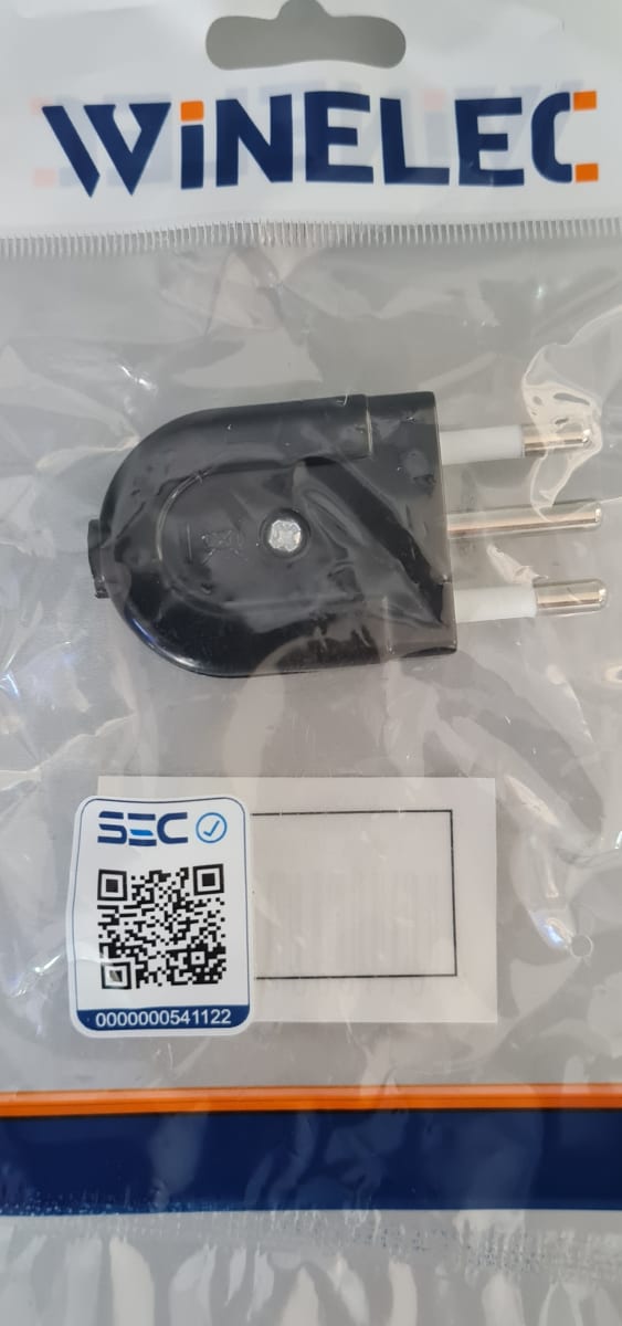 ENCHUFE MACHO RECTO 10A WI-MP03 250V 2P+T SEC NEGRO WINELEC2