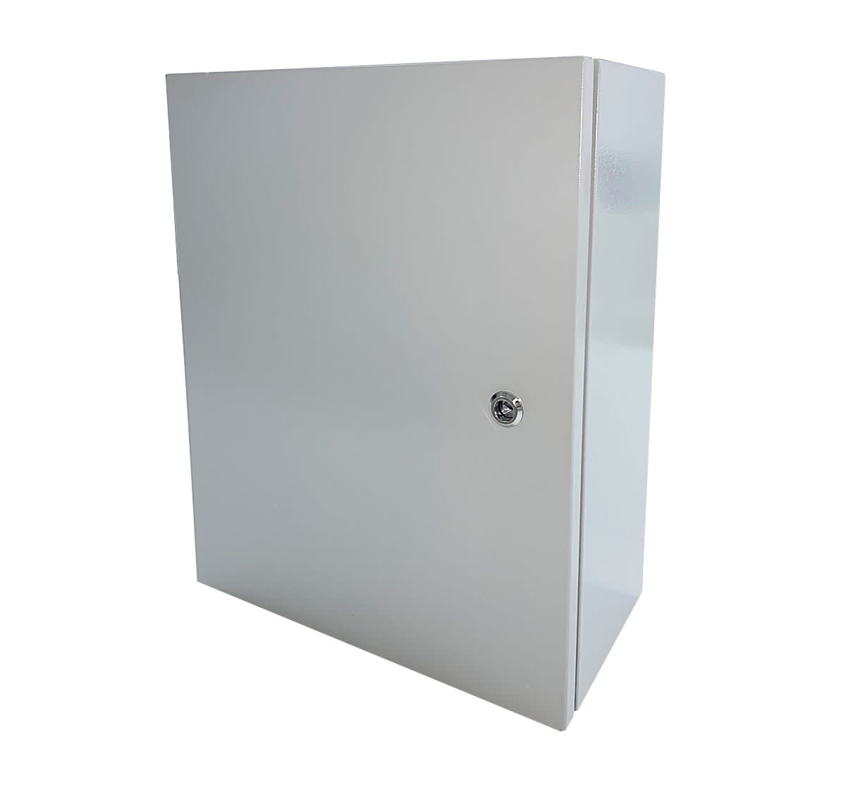 GABINETE MURAL RACK 1 PUERTA 300*400*200MM CON LLAVE PARA ELECTRICIDAD/CCTV METALICO COLOR:BLANCO2