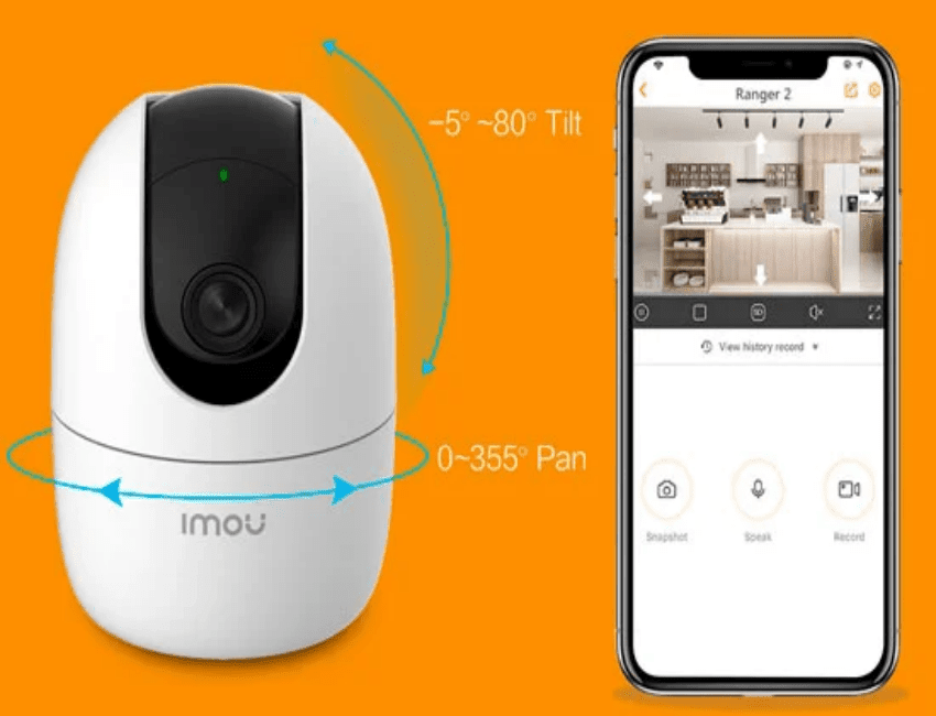 IPC-K2EN-5H3W CAMARA IP 5MP 3.6mm IMOU Ranger2 Mini PT IR10 AudioBidireccional,MAX 256GB,2.4Ghz WiFi4