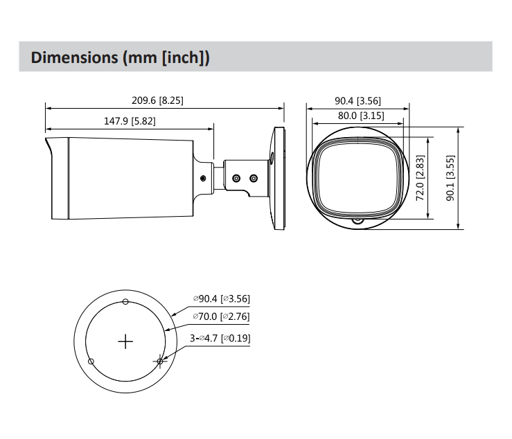 DH-HAC-HFW1500RN-Z-IRE6-A CAMARA BALA 5MP MIC VF MOTORIZADA IR60MT HDCVI IP67 METAL3
