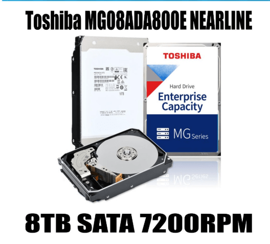 8TB TOSHIBA DISCO DURO VIGILANCIA/PC 8TB MG10ADA800E 7200RPM 512MB
