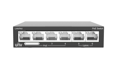 SWITCH POE 4FAST/4POE UNIVIEW NSW2020-6T-POE-IN 60W MODE EXTENDED 250MT