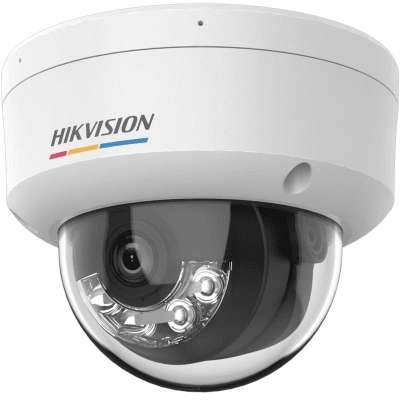 CÁMARA IP DOMO 4MP COLORVU DUALLIGHT LF 2.8MM IP67 IK08 IR 30MT DS-2CD1147G2H-LIU 2.8MM - HIKVISION
