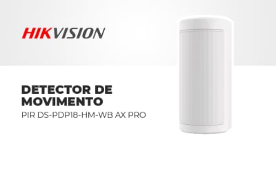 DETECTOR DE MOVIMIENTO INALAMBRICO DOBLE TECNOLOGIA IP65 AX PRO DS-PDP18-HM-WB(O-STD)