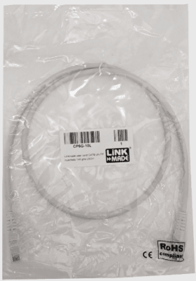 CABLE PATCH CORD 1MT LSZH GRIS CAT6  INYECTADO MULTIFILAR
