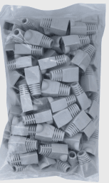 BOLSA DE CAPUCHONES RJ45 GRIS 100 UNIDADES