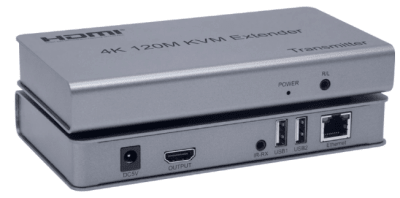 4K(8MP)EXTENSOR DE VIDEO A HDMI USB POR UTP RED 120MT,(60MT 4K-70~120MT 2MP)