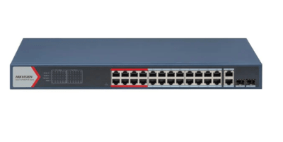 SWITCH 24FE POE 370W + 2SFP DS-3E1326P-EI HIKVISION