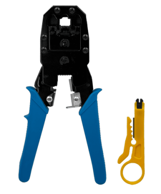 CRIMPEADORA RJ11 RJ45 RJ12 RJ9 INCLUYE  MINI PUNCHADORA PELADORA