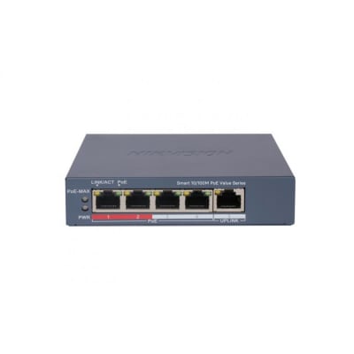 SWITCH 4FE POE INTELIGENTE DS-3E1105P-EI/M V2 HIKVISION
