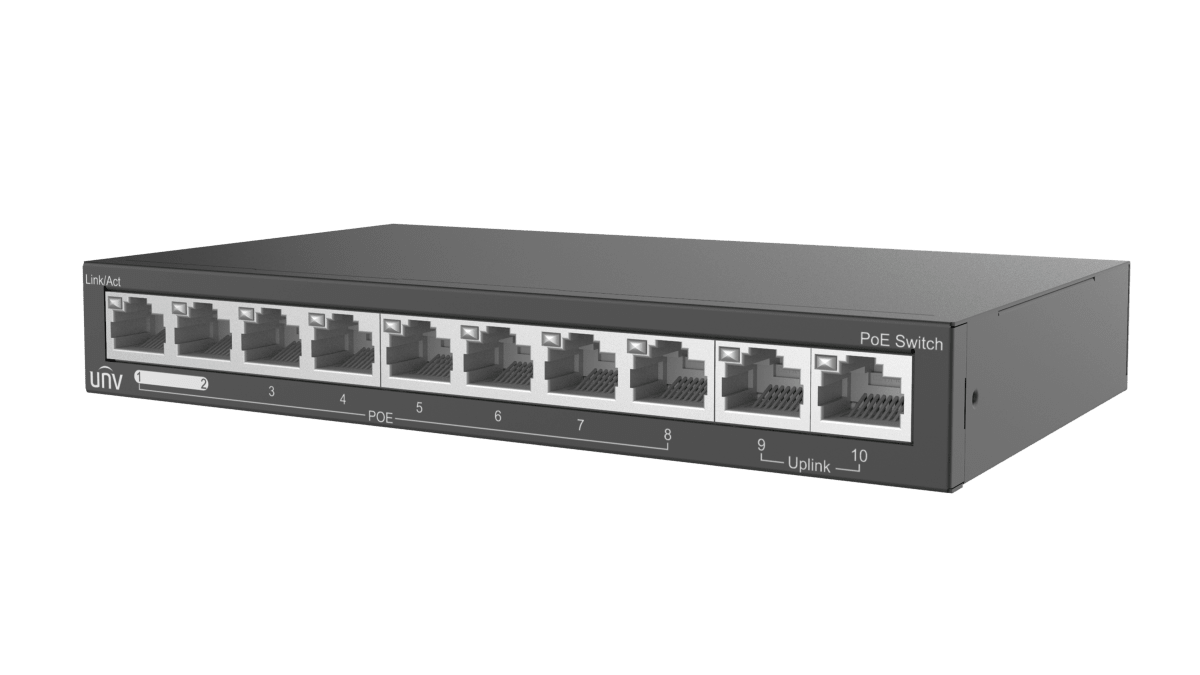 SWITCH POE 8CH 2UPLINK NSW2020-10T-POE-IN UNIVIEW 88W1