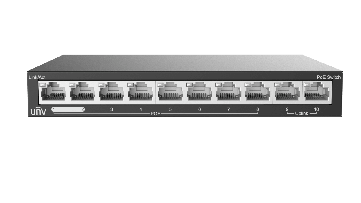 SWITCH POE 8CH 2UPLINK NSW2020-10T-POE-IN UNIVIEW 88W2