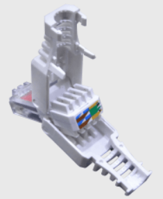 RJ45 MACHO UTP AUTO-PUNCHABLE CAT6  UNIFILAR/MULTIFILAR CONECTOR BLANCO2