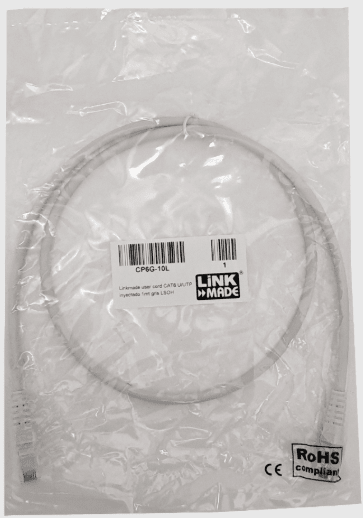 CABLE PATCH CORD 1MT LSZH GRIS CAT6  INYECTADO MULTIFILAR1
