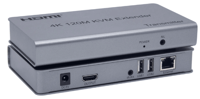 4K(8MP)EXTENSOR DE VIDEO A HDMI USB POR UTP RED 120MT,(60MT 4K-70~120MT 2MP)1