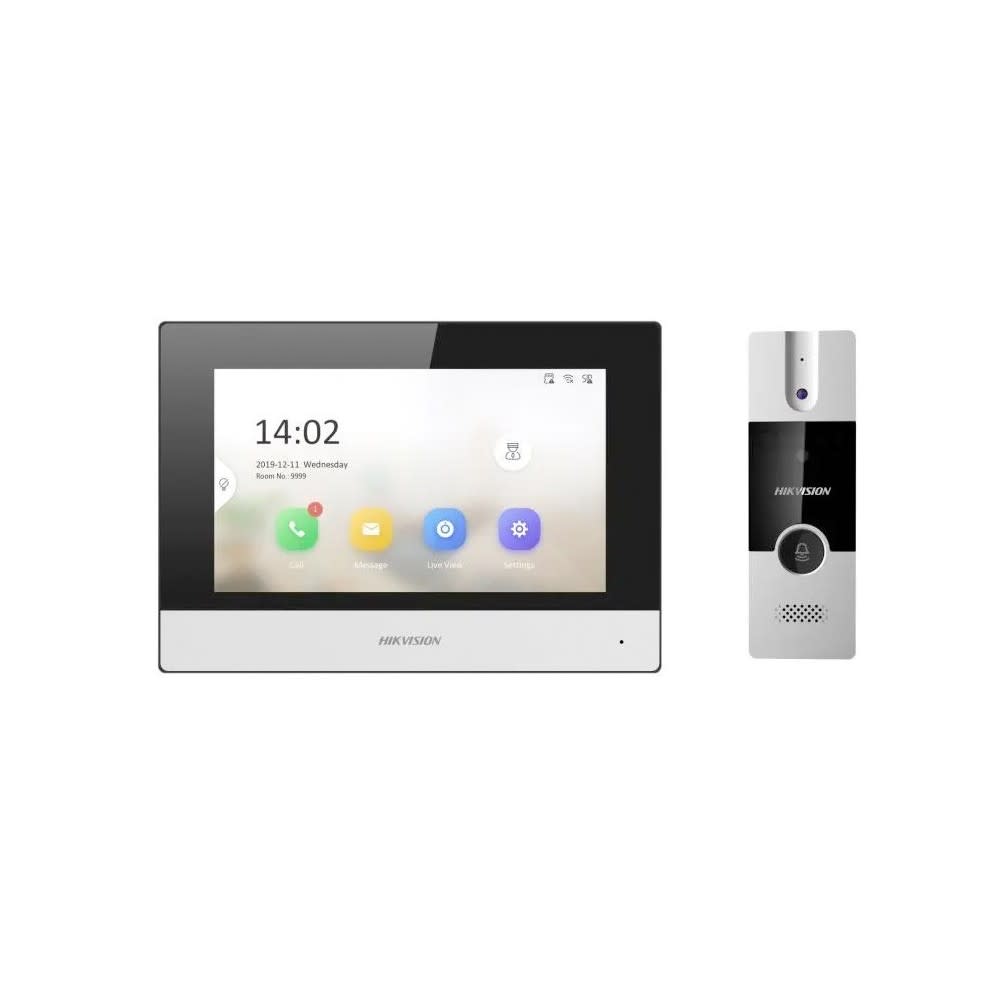 KIT IP VIDEO PORTERO HIBRIDO INTERCOMUNICADO WIFI DS-KIS302-P HIKVISION1