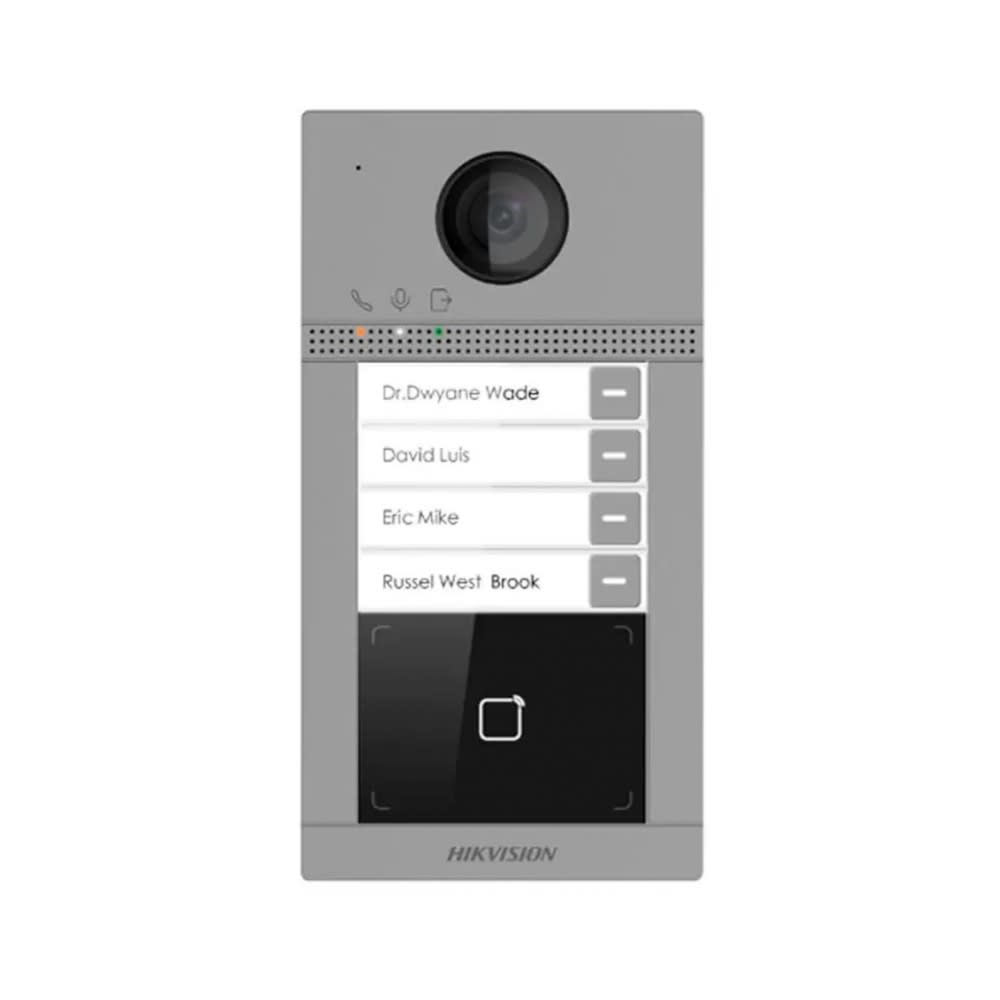 PLACA DE CALLE IP 2MP 4 BOTONES WIFI WEB LECTOR POE DS-KV8413-WME1 (C) HIKVISION1