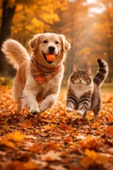 Cambios en perros y gatos durante el otoño.