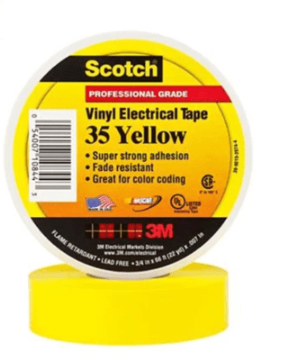 3M CINTA ELECTRICA SUPER 35 AMARILLA 19MM X 20MT