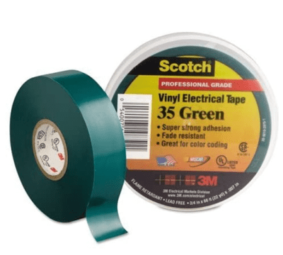 3M CINTA ELECTRICA SUPER 35 VERDE 34 X 20 MT
