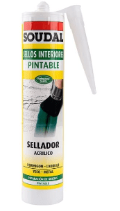 PACK SOUDAL 12UN SILICONA ACRILICA BLANCA PINTABLE