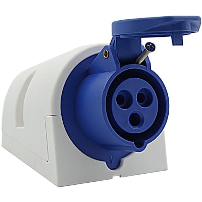 Enchufe Industrial Scame Hembra 2p+t-Sobrepuesta 220Vac 16A Monofasico