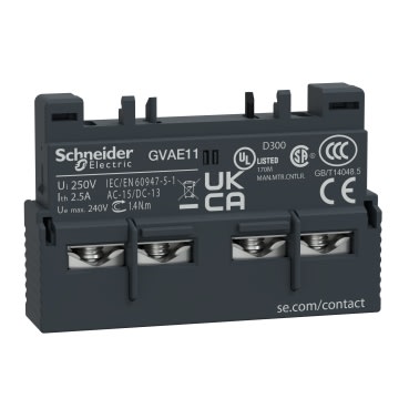 Contactor Auxiliar Frontal 1NA+1NC Instantaneo SCHN