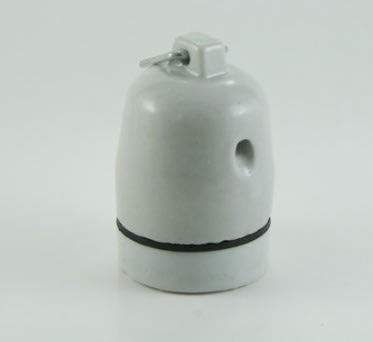 Portalampara Porcelana Intemperie S/Nip.Bronce E-27