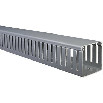 Canaleta Ranurada W60XH80 2mts. Gris