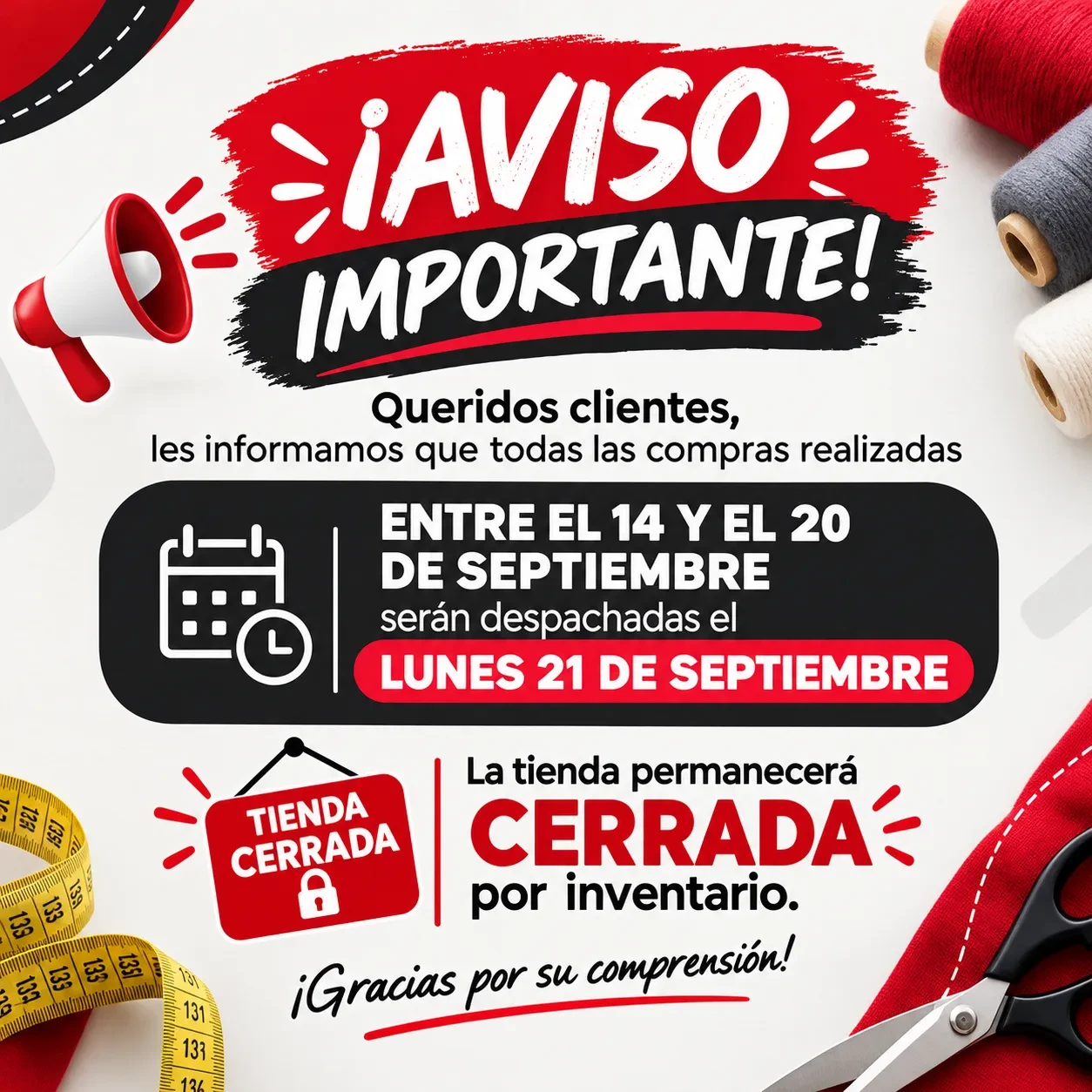 Aviso de inventario