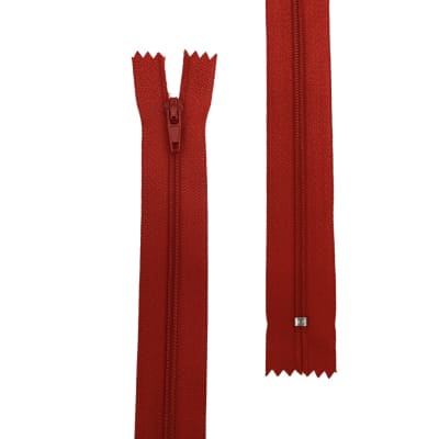 CIERRE NYLON #3 ROJO - 45 CM/50 PCS1