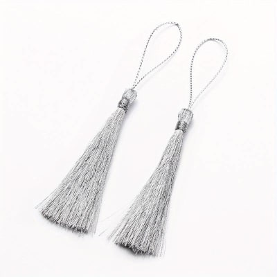 Borlas metalizado Plata 7cm und.1