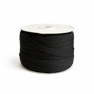 Cinta Espiga Poliéster 10mm. Negro Rollo 100mts.2