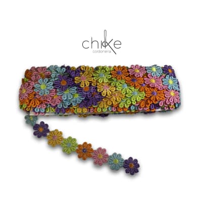 Flor Macrame Grande Colores (15 Metros)2