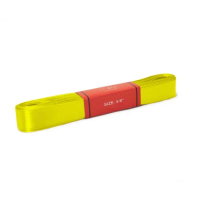 Cinta Raso Amarillo Fuerte 15MM (100 Mts)1